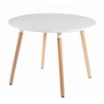 thumbnail image 1 of Table à manger ronde, pieds en bois., 1 of 1