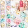 thumbnail image 6 of 12Grids Abalone Seashell Slices,Irregular Nail Art Glitter Flakes Nail Supplies, 6 of 20