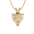 thumbnail image 3 of 2 ct Brilliant Heart Cut Solitaire Natural Morganite 18K Yellow Solid Gold Everyday Affordable Designer Necklace Pendant with 16" Chain, 3 of 6