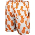 thumbnail image 3 of Men's Colosseum White/Orange Clemson Tigers Pineapple Swim Shorts, 3 of 3