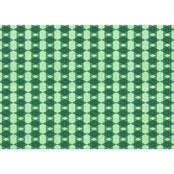 Ahgly Company Indoor Rectangle Patterned Dragon Green Area Rugs, 8' x 10'