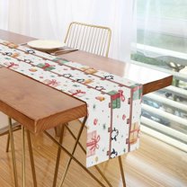 Yayeee Table Runner 90 inches Long Home Kitchen Dinning Party Decoration, Christmas Gift Train