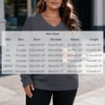 thumbnail image 2 of Womens Knit Plus Size Sweaters V-Neck Long Sleeve Warm Casual Loose Fit Fall Winter Pullover Sweaters Dark Gray XL-5XL, 2 of 7