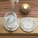 thumbnail image 3 of Handmade Macrame Coasters, Round Tassel Coasters for Drinks, Absorbent Heat & Water Resistant Reusable Durable Saucers Bar (Beige, 2 pcs)15*15cm, 3 of 3
