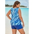 thumbnail image 2 of Swim 365 Women's Plus Size Chlorine Resistant Swim Tank Coverup With Side Ties, 2 of 5