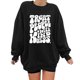 thumbnail image 1 of Gibobby Sudaderas para mujer Sudadera para mujer, sudaderas con capucha, estampado de letras coloridas, cuello redondo, manga larga, pulóver, Tops, blusas holgadas de tamaño i(Negro, XXL), 1 of 2