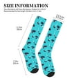 thumbnail image 2 of Compression Socks for Women and Men - Hockey print blue Compression Socks Circulation for Workout, 2 of 8