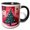 Black/White, variant on 3drose, Mid Century Modern Yule Tree and Holday Ornament Vector Art, 11oz Two-tone Black Mug