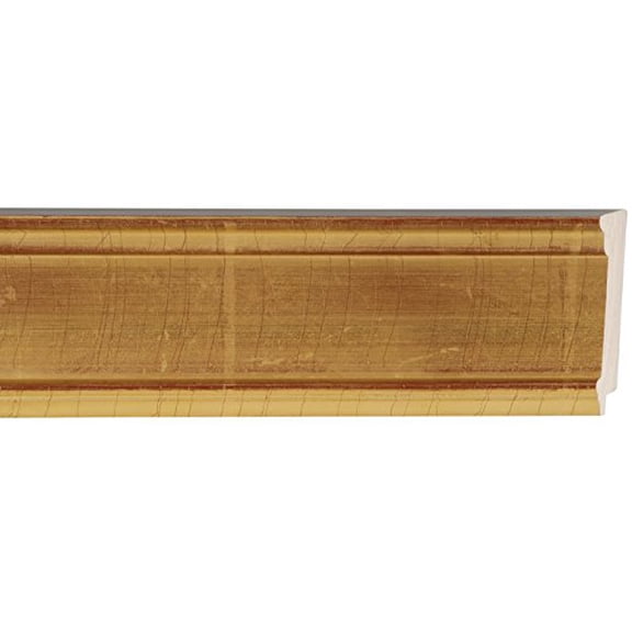 Picture Frame Moulding (Wood) 18Ft Bundle - Traditional Gold Finish - 3.25" Width - 1/2" Rabbet