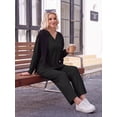 thumbnail image 4 of MINTREUS Women's 2 Piece Matching Lounge Sets Soft Loungewear 2026 Trendy Fall Outfits, 4 of 7