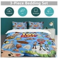 thumbnail image 5 of Toy Story 3 Piece Bedding Set Cartoon Comforter Set Cute Duvet Cover Sets Super Soft Aldult Bedding Set Kids Bedroom Gifts,1 Duvet Cover with 2 Pillowcases 102"x90", 5 of 8