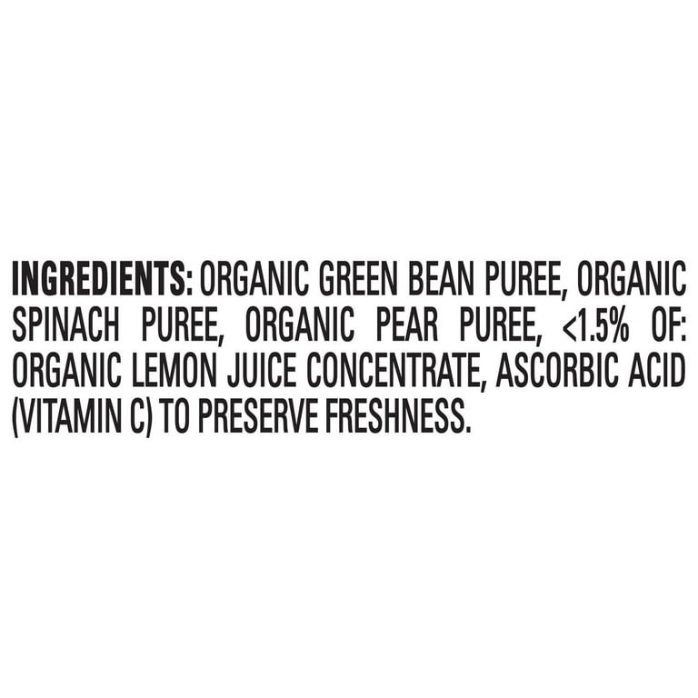 8 Pouches Happy Baby Organics Clearly Crafted Green Beans