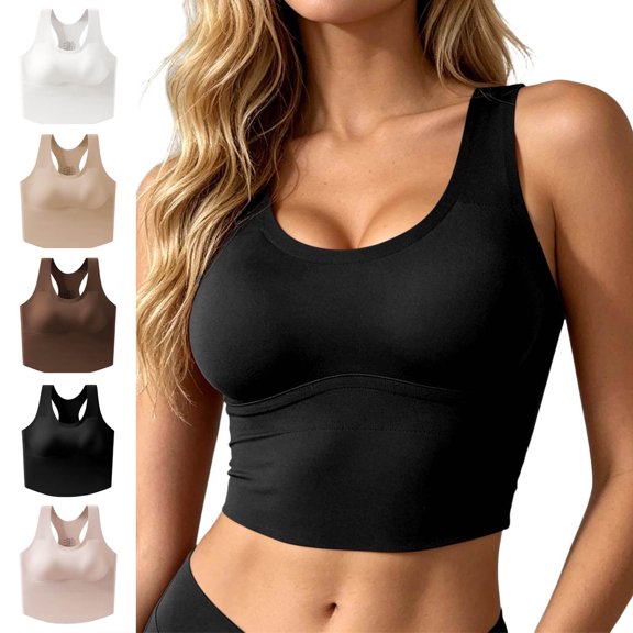 Women's Seamless Layering Tank Top for Daily Wear – Flexible Fit Light Breathable Inner Layering Vest for Yoga and Activities
