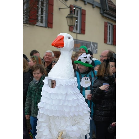 LAMINATED POSTER Costume Goose Mask Shrovetide Germany Carnival Poster Print 11 x
