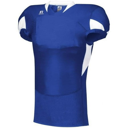 Russell S81XCM.WHM.3XL Mens Waist Length Football Jersey, White & Maroon - 3XL