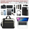thumbnail image 3 of Laptop Bag 17.3 Inch Laptop Briefcase for Women Men Messenger Bag Waterproof Shoulder Large Computer Bag for Business Office Work College,Black, 3 of 8