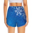 thumbnail image 4 of Haiem Blue Christmas With Snowflakes Women's 2 in 1 Running Shorts - Lightweight Athletic Workout Gym Yoga Breathable Sports Shorts Liner with Phone Pockets-Small, 4 of 9