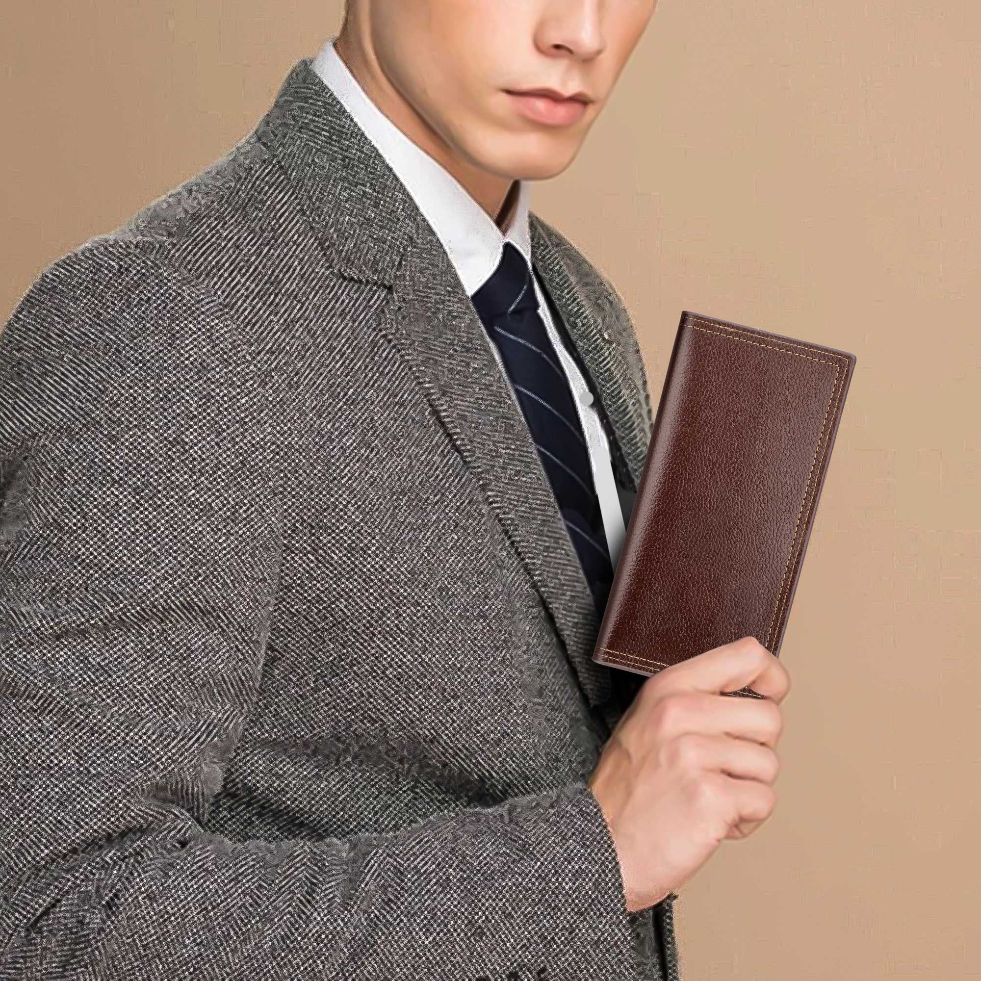 EEEkit Long Bifold Wallet for Men, RFID Blocking photo 4