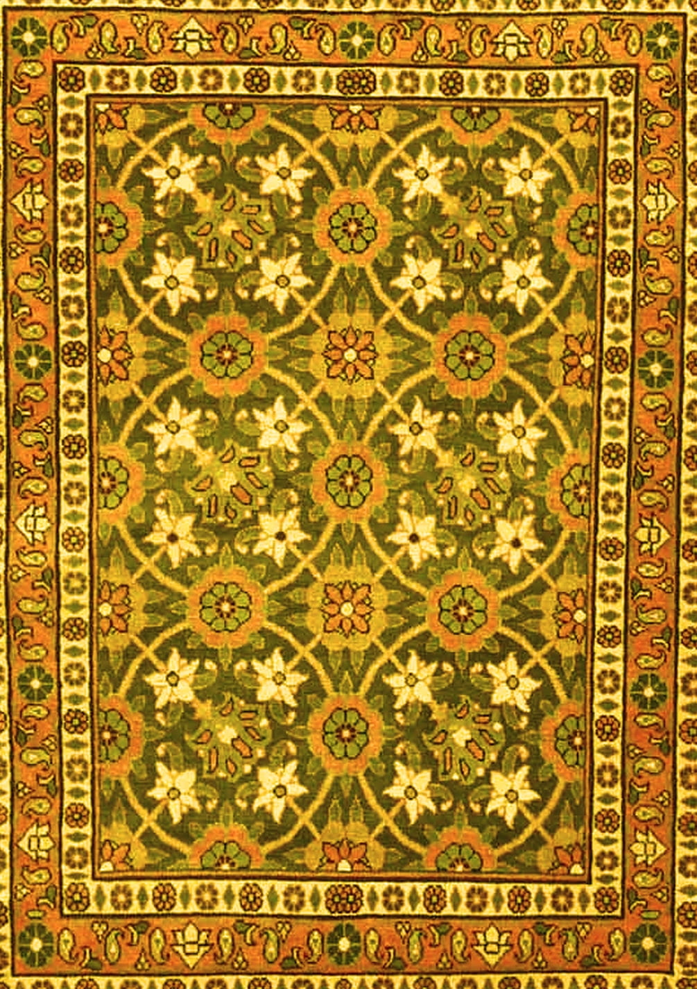Yellow Rectangular Rug Ahgly Company Indoor Rectangle Persian Yellow Traditional Area Rugs, 2 ...