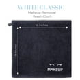 thumbnail image 6 of White Classic Bleach Safe Black Makeup Towels - Luxury Ultra Soft Cotton Face Makeup Washcloth for Make up Removal, Home Bathroom Black Cloth Face Towels 12 pack, Black, 6 of 8