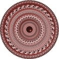 thumbnail image 1 of Ahgly Company Machine Washable Indoor Round Transitional Pink Daisy Pink Area Rugs, 3' Round, 1 of 7