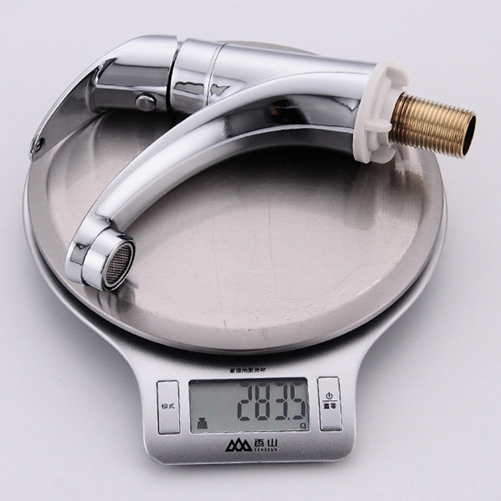 chengsi Sink Tap Faucet Bathroom Counter Bathroom Faucet Chrome Mixer Tap Single Cold Sink Faucet Universal Water Sink