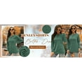 thumbnail image 4 of Rosvigor Sweatshirts for Women Henley Shirts Casual Long Sleeve Ribbed Tunic Button Up Tops, 4 of 6