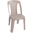 Set of 4 Plastic Stackable Chairs, Outdoor Patio Armless Stacking