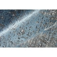 thumbnail image 4 of 3' X 10' Blue Gray And Silver Abstract Power Loom Distressed Runner Rug With Fringe, 4 of 8