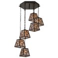 thumbnail image 6 of Meyda Tiffany 146196 Craftsman 6 Light 27" Wide Multi Light Pendant - MultiColor, 6 of 7