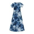 thumbnail image 4 of JoyHoop Girls Dress Short Sleeve Floor Length A Line Swing Maxi Dress with Pockets 5-14 Years, 4 of 9