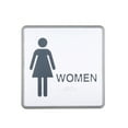 thumbnail image 4 of M&T Displays Aluminum Panel Braille Bathroom Restroom Toilet Sign 6x6 (Men/Woman), 4 of 9