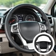 thumbnail image 2 of Compatible with Toyota Prado Steering Wheel Cover, Custom Fit Leather Wrap with Red Carbon Fiber Pattern, Hand Stitched Interior Accessory, Sport Design Grip Enhancement for Land Cruiser Prado, 2 of 5