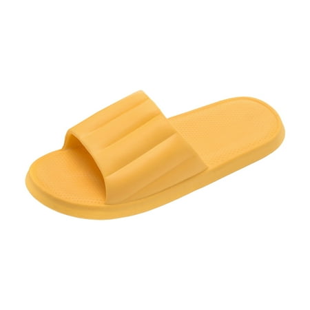 OJSFQUFP Womens Summer Slippers Men and Women Shoes Indoor and Outdoor Home Slippers Fashion Lightweight Sandals Slip On Slippers Yellow 40