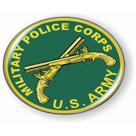 BestLicensePlateFrames - U.S. Army Military Police Corps CAR Emblem Badge Sticker Flexible - Official U.S. Army Licensed Product