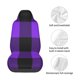 thumbnail image 4 of Fotbe Purple Buffalo Plaid Funda para Asiento de Auto con Estampado – Impermeable y Antisudor – Ajuste Universal, Lavable a Máquina, Antideslizante (1 Pieza), 4 of 5