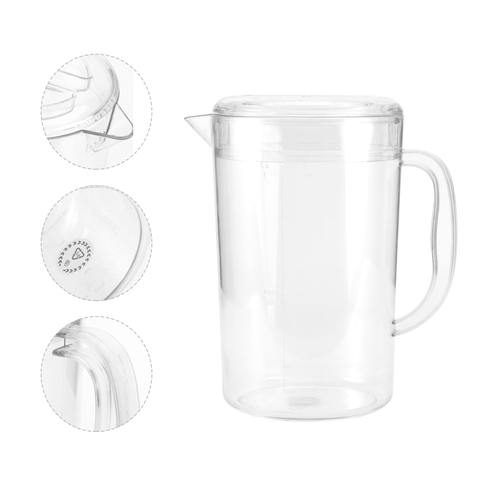 Pitcher With Lid Beverage Serveware And Storage Container - Temu