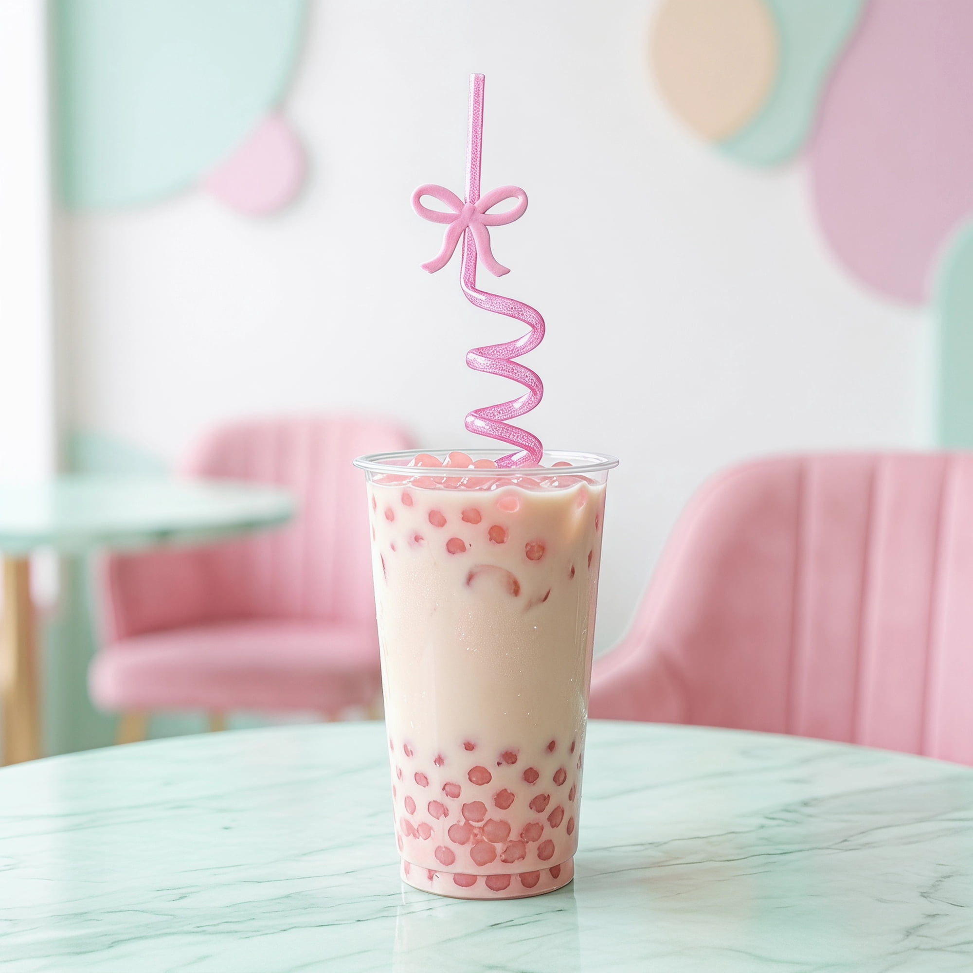 Unique Bargains 10Pcs Reusable Plastic Dishwasher Safe Straws Pink