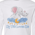 thumbnail image 4 of Inktastic My Titi Loves Me Cute Elephants Clouds Moon and Stars Long Sleeve Youth T-Shirt, 4 of 5