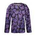 thumbnail image 5 of Womens Y2K Cardigan Sweaters Long Sleeve Open Front Cropped Mask Feather Pattern Knit Cardigan Carnival Outfits, 5 of 6