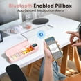thumbnail image 3 of Smart Pill Organizer with Alarm, Bluetooth Daily Once a Day Pill Box 7 Day with APP, Weekly Travel Pill Case, Portable Pill Reminder for Medicines, Supplements and Vitamins(Pink), 3 of 7