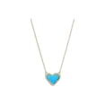thumbnail image 1 of Collar Kendra Scott Ari Corazón Chapado en Oro de 14k con Turquesa, 1 of 3