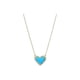 thumbnail image 1 of Collar Kendra Scott Ari Corazón Chapado en Oro de 14k con Turquesa, 1 of 3