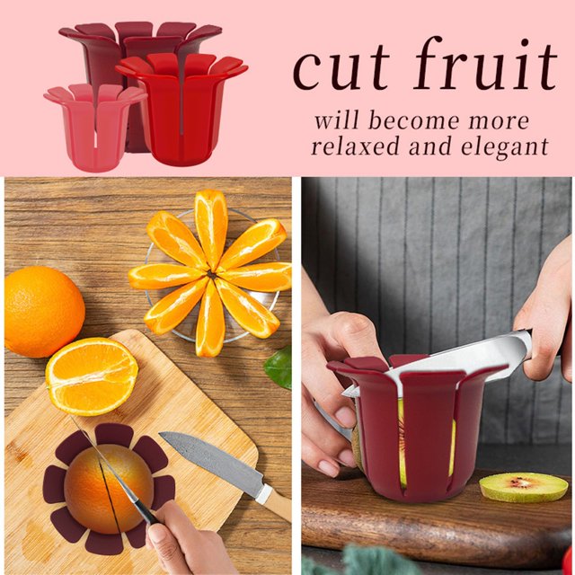 Aparatos de cocina, accesorios de cocina, utensilios de cocina, cortadores de frutas redondos y verduras, cortados uniformemente en ocho trozos para uso doméstico, 3 piezas.
