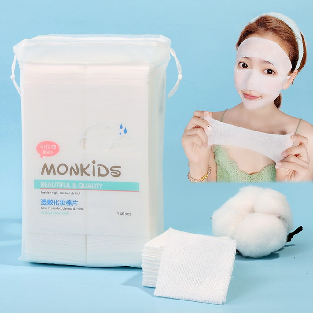 Disposable Cotton Pad Wet Application Thin Stretch Cotton Pad Makeup 240 Pieces