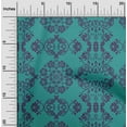 thumbnail image 2 of oneOone Cotton Poplin Dark Teal Green Fabric Asian Block Sewing Material Print Fabric By The Yard 42 Inch Wide, 2 of 4