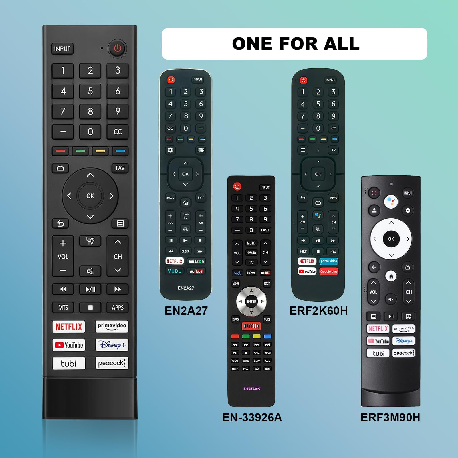 for Hisense TV Remote Replacement, for Hisense Universal Remote, for Hisense Google、Android 4K UHD Series Smart TV