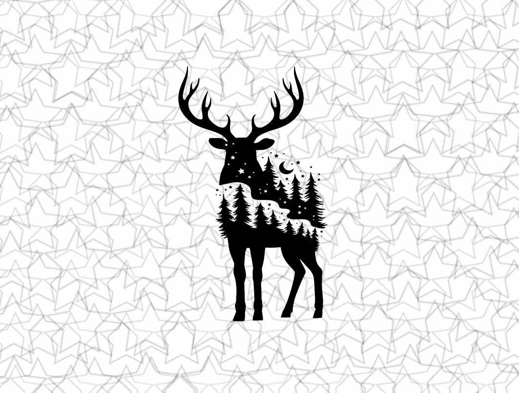 Moose Forest Decal Vinyl Sticker Tattoo Loving Camping For Camper RV Travel Trailer Truck Vehicle Car Windows Glass