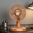 thumbnail image 4 of YiJuHui USB Rechargeable Desktop Fan, Portable Small Personal Fan with 3 Speeds, Quiet Cooling Fan for Office Desk Dorm Room Home Travel, Battery Operated Mini Fan with USB Charging, 4 of 5