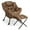 Brown-with Footrest, variant on Spaco Modern Polyester Fabric Lazy Chair, Accent Oversized Comfy Reading Chair, Thick Padded Cozy Lounge Chair with Steel Frame and Side Pocket for Living Room, Bedroom, Dorm, Navy